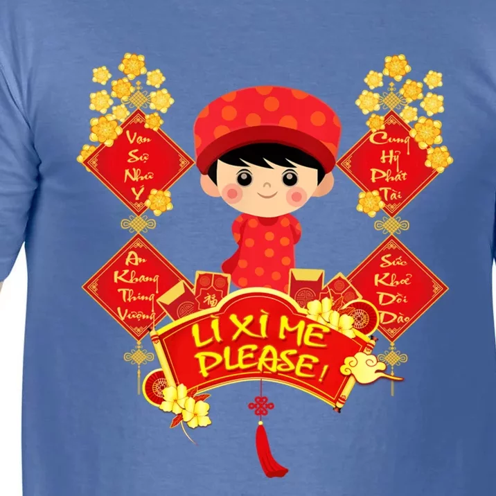 Li Xi Me Please Vietnamese Red Cute Ao Dai Flowers Great Gift Comfort Colors T-Shirt