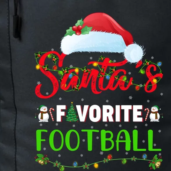 Lighting Xmas SantaS Favorite Football Christmas Gift Daily Commute Backpack