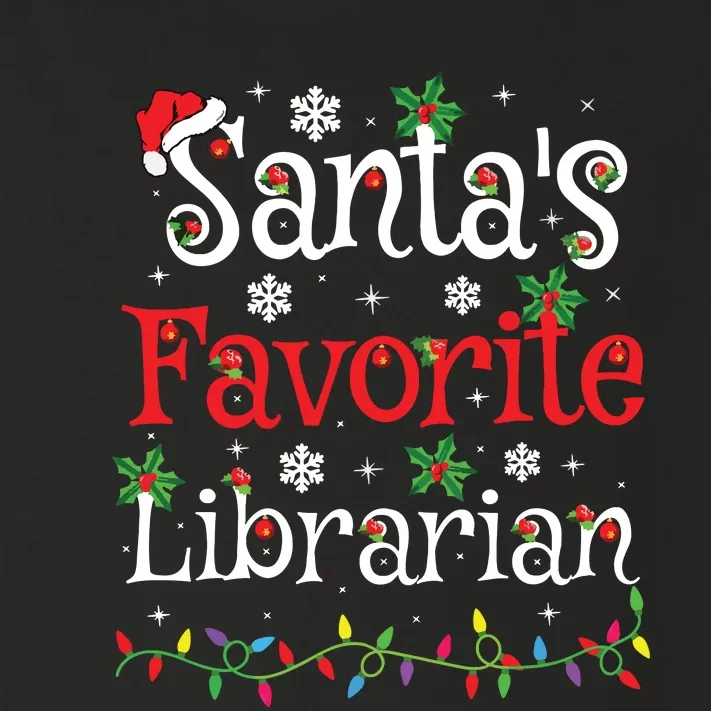 Librarian Xmas Santas Favorite Librarian Christmas Toddler Long Sleeve Shirt