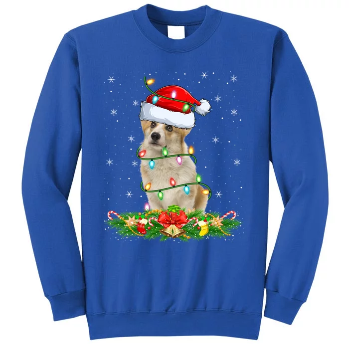 Lighting Xmas Santa Welsh Corgi Dog Christmas Gift Sweatshirt