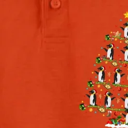 Lights Xmas Santa Emperor Penguin Christmas Tree Gift Dry Zone Grid Performance Polo