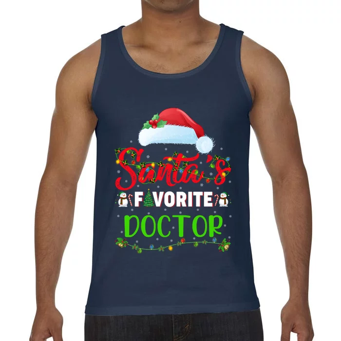 Lighting Xmas SantaS Favorite Doctor Christmas Gift Comfort Colors® Tank Top