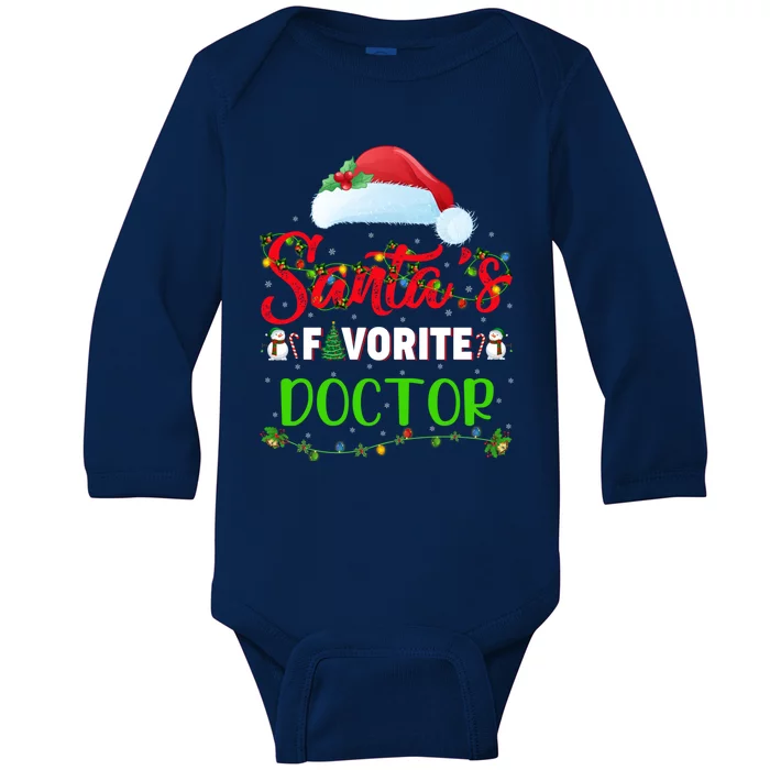 Lighting Xmas SantaS Favorite Doctor Christmas Gift Baby Long Sleeve Bodysuit