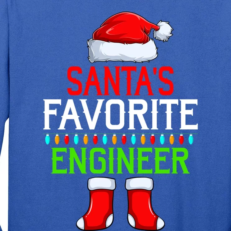 Lighting Xmas SantaS Favorites Engineer Christmas Gift Tall Long Sleeve T-Shirt