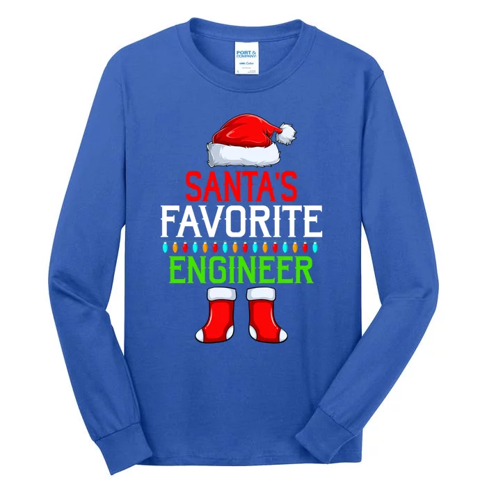 Lighting Xmas SantaS Favorites Engineer Christmas Gift Tall Long Sleeve T-Shirt