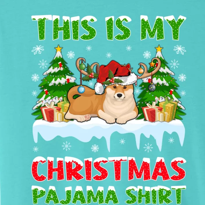 Lighting Xmas This Is My Akita Dog Christmas Pajama Gift ChromaSoft Performance T-Shirt