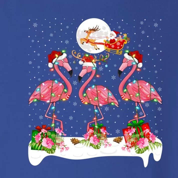 Lighting Xmas Tree Santa Pink Flamingo Christmas Cute Gift Toddler Long Sleeve Shirt