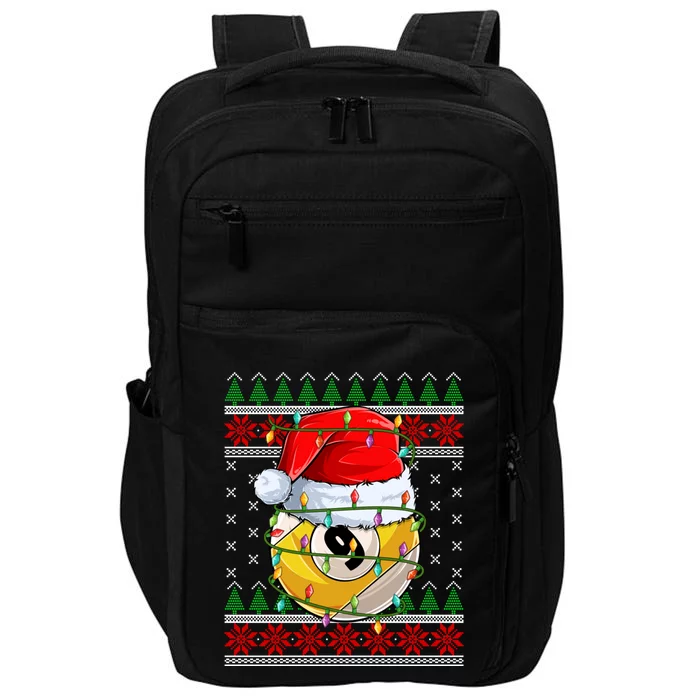 Lighting Xmas Ugly Sweater Style Billiards Christmas Cute Gift Impact Tech Backpack