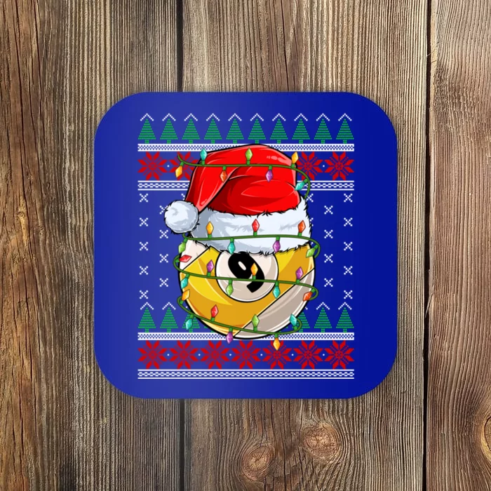 Lighting Xmas Ugly Sweater Style Billiards Christmas Cute Gift Coaster