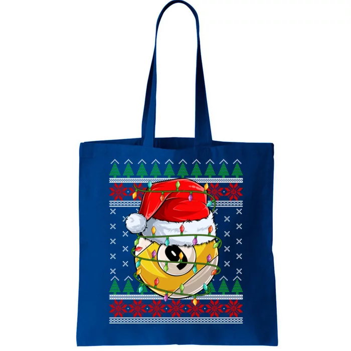 Lighting Xmas Ugly Sweater Style Billiards Christmas Cute Gift Tote Bag