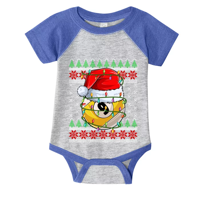 Lighting Xmas Ugly Sweater Style Billiards Christmas Cute Gift Infant Baby Jersey Bodysuit