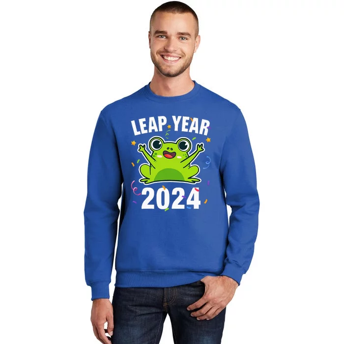 Leap Year 2024 Cute Frog Leap Day Birthday Sweatshirt