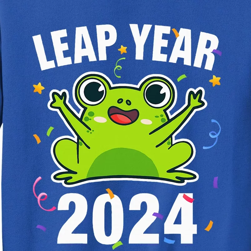 Leap Year 2024 Cute Frog Leap Day Birthday Sweatshirt