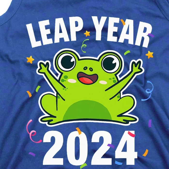 Leap Year 2024 Cute Frog Leap Day Birthday Tank Top