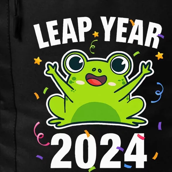 Leap Year 2024 Cute Frog Leap Day Birthday Daily Commute Backpack