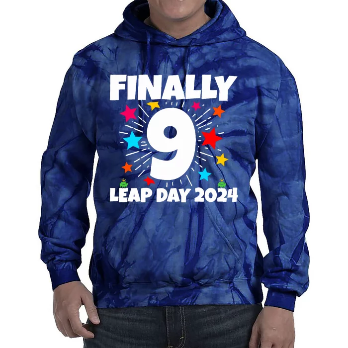 Leap Year 2024 36th Birthday Leap Day Birthday 2024 Tie Dye Hoodie