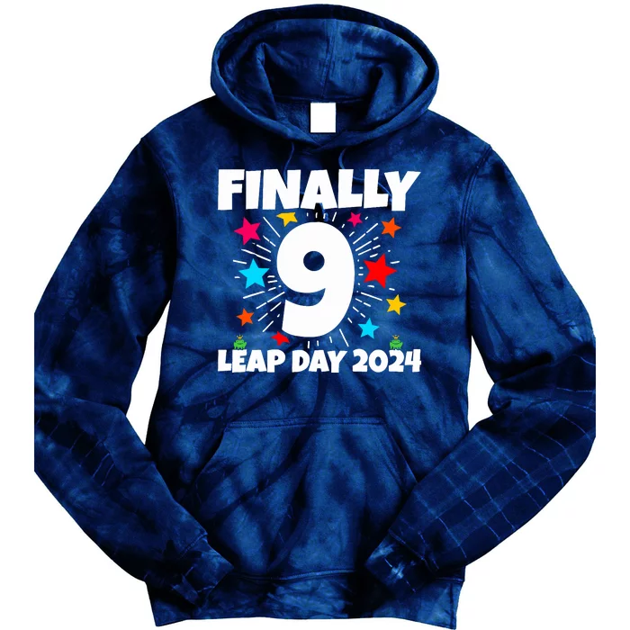 Leap Year 2024 36th Birthday Leap Day Birthday 2024 Tie Dye Hoodie