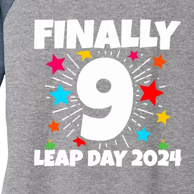 Leap Year 2024 36th Birthday Leap Day Birthday 2024 Women's Tri-Blend 3/4-Sleeve Raglan Shirt