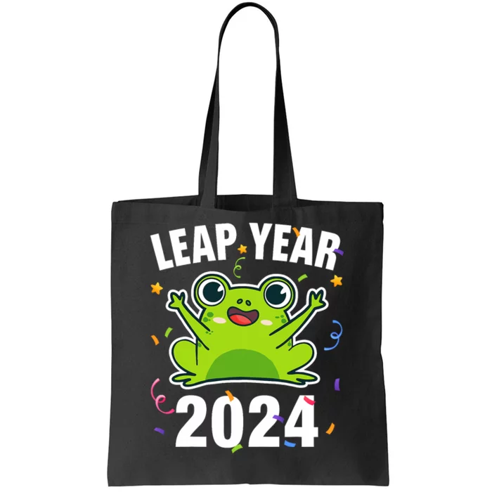 Leap Year 2024 Cute Frog Leap Day Birthday Tote Bag