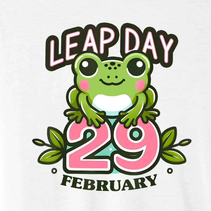 Leap Year 2024 Cute Frog Leap Day Birthday ChromaSoft Performance T-Shirt