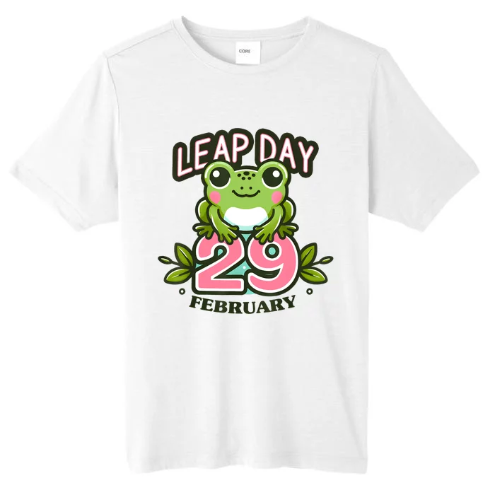 Leap Year 2024 Cute Frog Leap Day Birthday ChromaSoft Performance T-Shirt