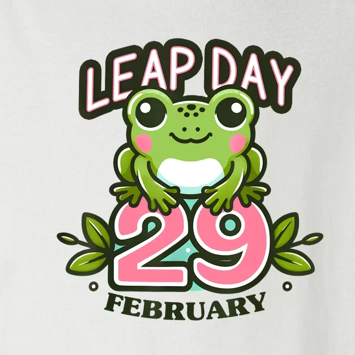 Leap Year 2024 Cute Frog Leap Day Birthday Toddler Long Sleeve Shirt