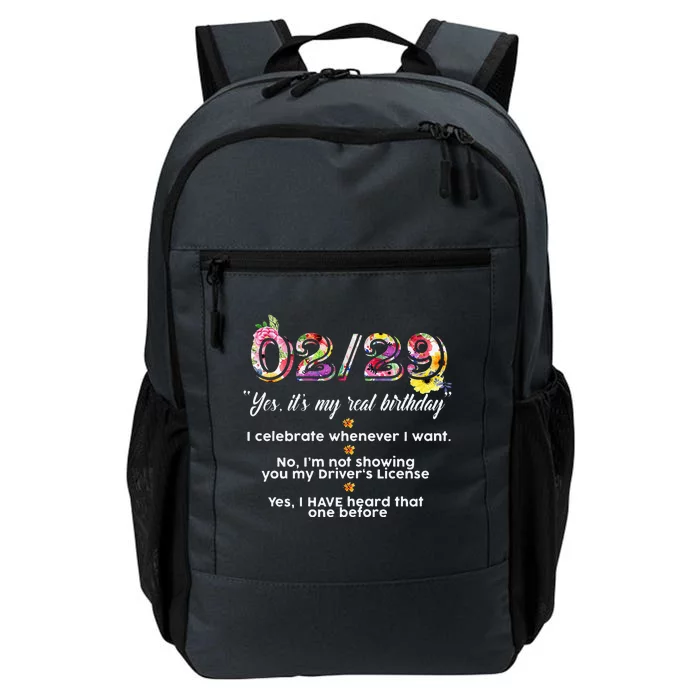 Leap Year Birthday Floral Funny Daily Commute Backpack