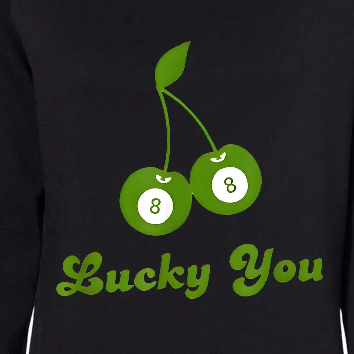 Lucky You Baby 8 Ball Cherry Baby Womens California Wash Sweatshirt