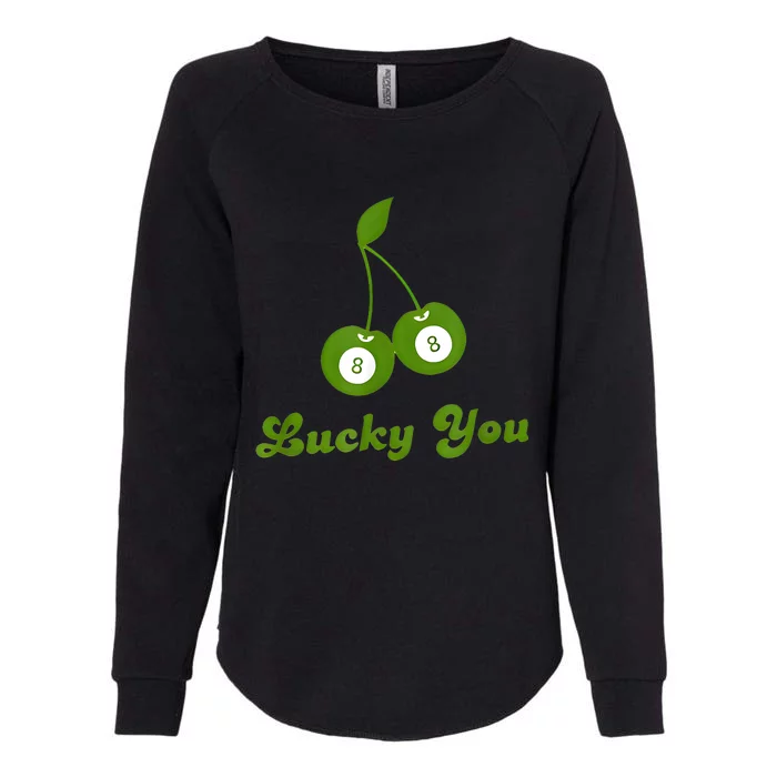 Lucky You Baby 8 Ball Cherry Baby Womens California Wash Sweatshirt