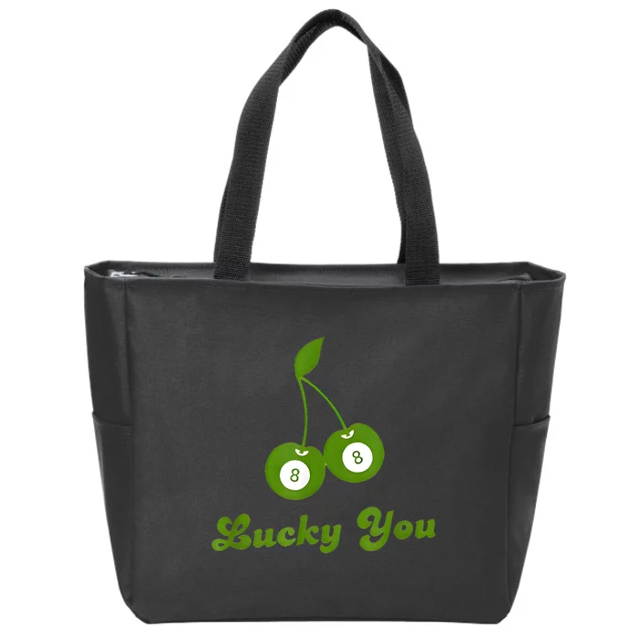 Lucky You Baby 8 Ball Cherry Baby Zip Tote Bag