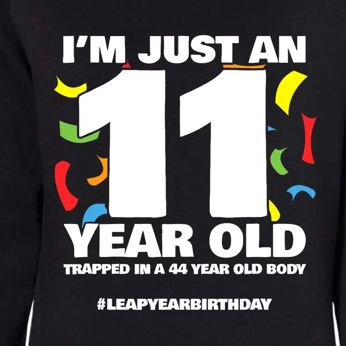 Leap Year Birthday 44th Birthday Party Leap Day Birthday Womens California Wash Sweatshirt