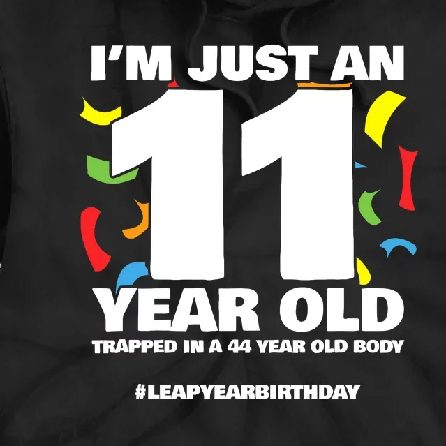 Leap Year Birthday 44th Birthday Party Leap Day Birthday Tie Dye Hoodie