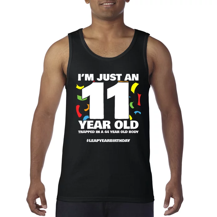 Leap Year Birthday 44th Birthday Party Leap Day Birthday Tank Top