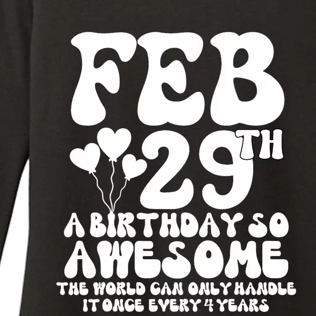 Leap Years Birthday 2024 Quote February 29th Leap Day Womens CVC Long Sleeve Shirt