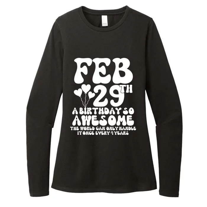 Leap Years Birthday 2024 Quote February 29th Leap Day Womens CVC Long Sleeve Shirt