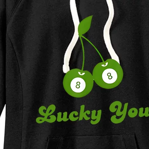 Lucky You Baby 8 Ball Cherry Baby Women's Fleece Hoodie