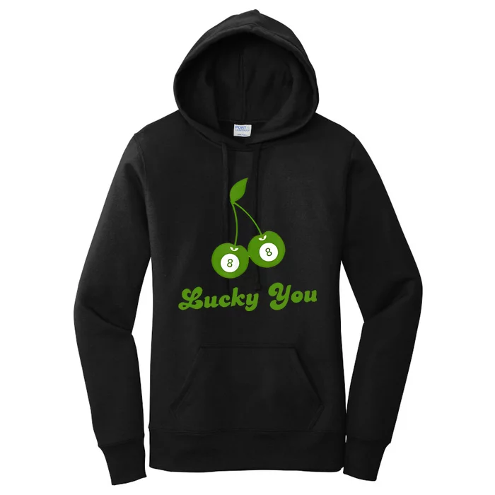 Lucky You Baby 8 Ball Cherry Baby Women's Pullover Hoodie