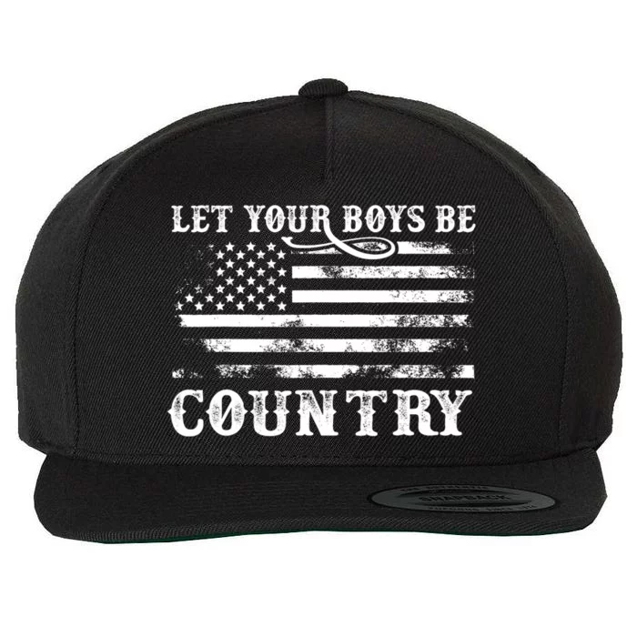 Let Your Be Country Flag Usa Country Music Wool Snapback Cap