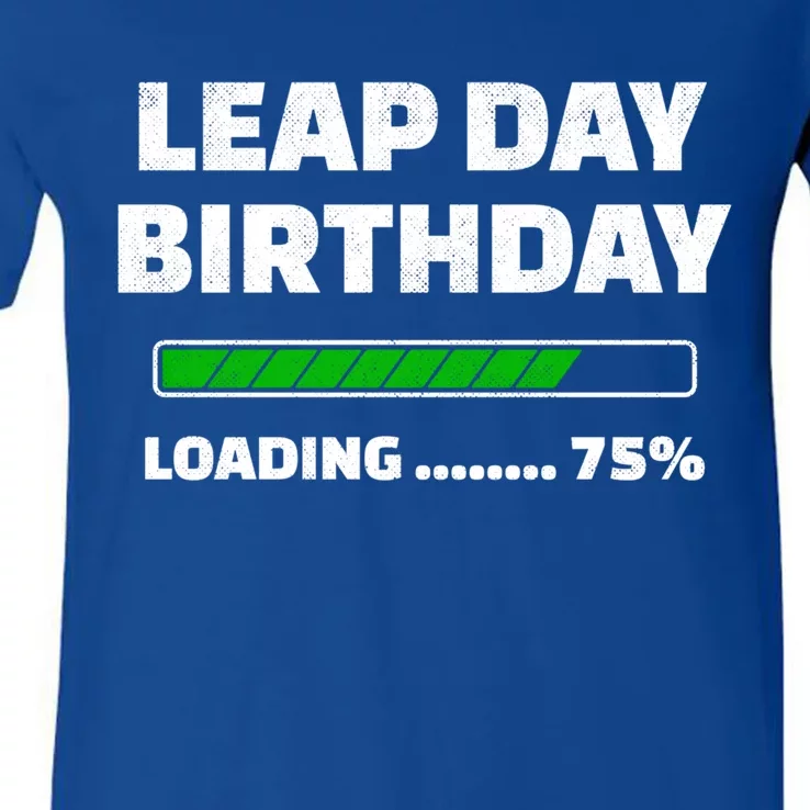 Leap Year Birthday Cool Gift Feb 29th Birthday Cool Gift Leap Day Birthday Great V-Neck T-Shirt