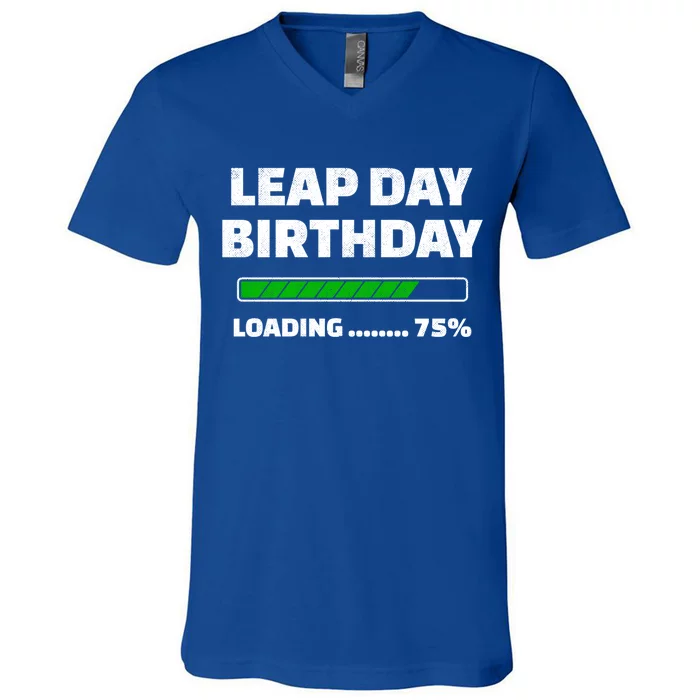 Leap Year Birthday Cool Gift Feb 29th Birthday Cool Gift Leap Day Birthday Great V-Neck T-Shirt