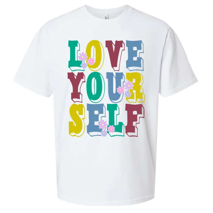 Love Yourself Cute Flower Sueded Cloud Jersey T-Shirt