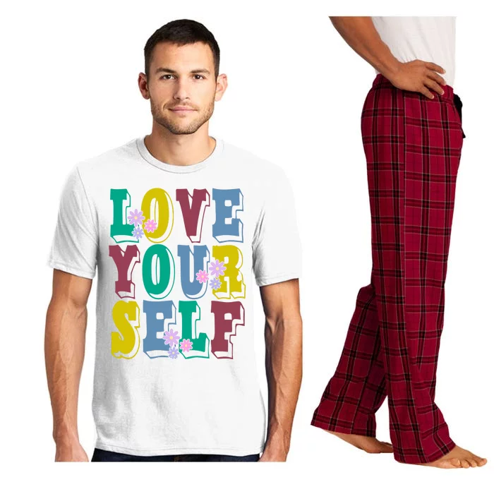 Love Yourself Cute Flower Pajama Set