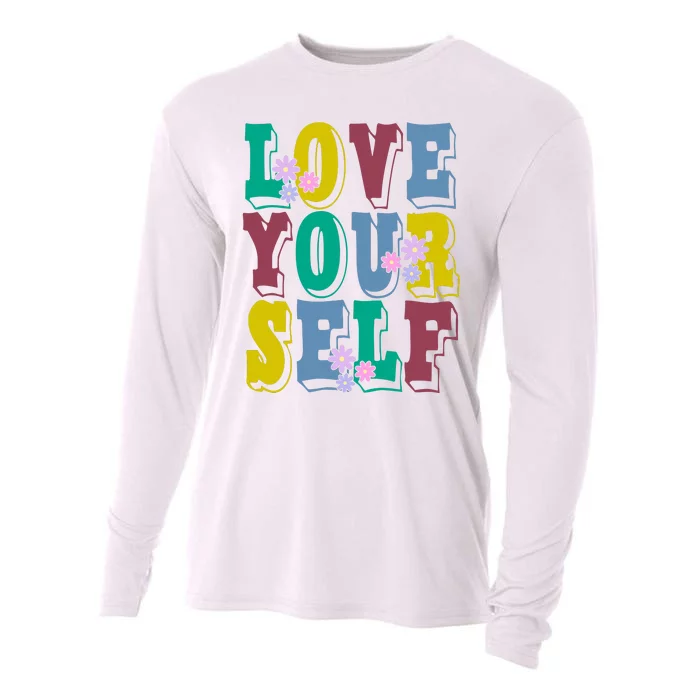 Love Yourself Cute Flower Cooling Performance Long Sleeve Crew