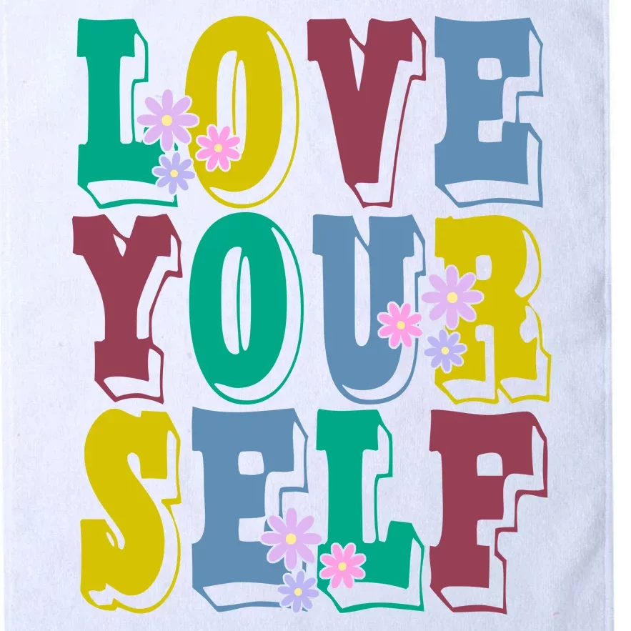 Love Yourself Cute Flower Platinum Collection Golf Towel