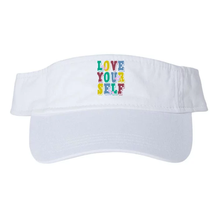 Love Yourself Cute Flower Valucap Bio-Washed Visor