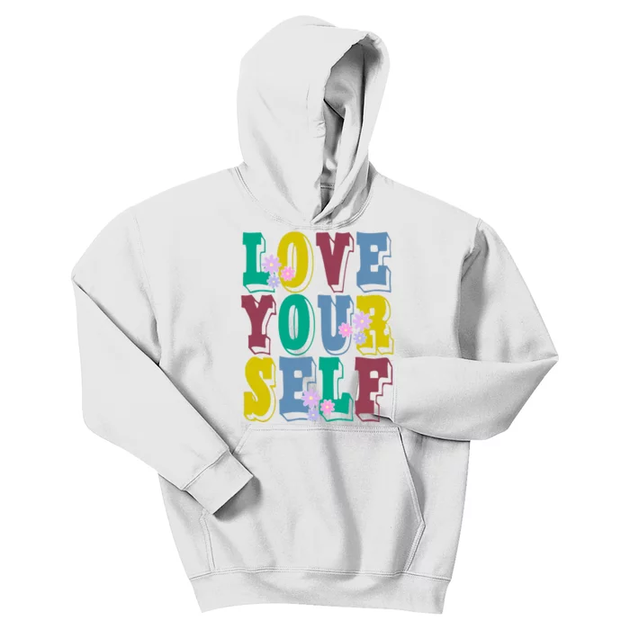 Love Yourself Cute Flower Kids Hoodie