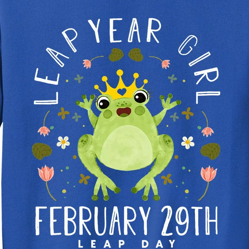 Leap Year Cute Frog Leap Day Birthday Tall Sweatshirt