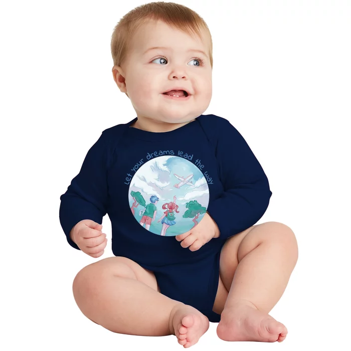 Let Your Dreams Lead The Way Travel Baby Long Sleeve Bodysuit