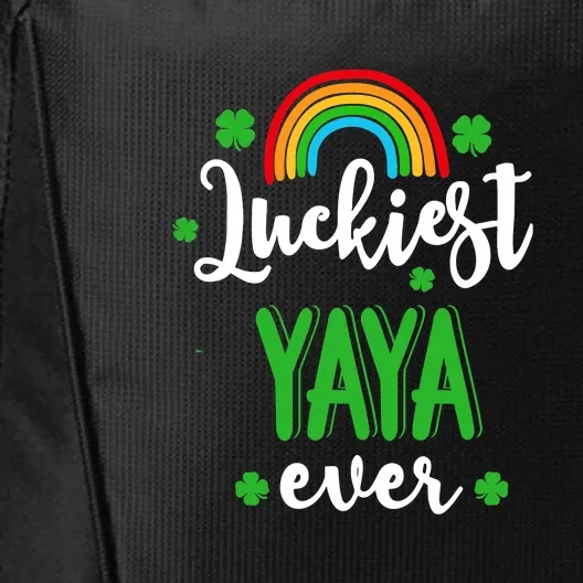 Luckiest Yaya Ever St.Patrick's Day Rainbow Clovers City Backpack