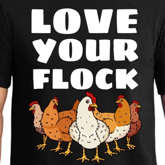 Love Your Flock Chicken Lover Hen Poultry Farmer Rooster Gift Pajama Set